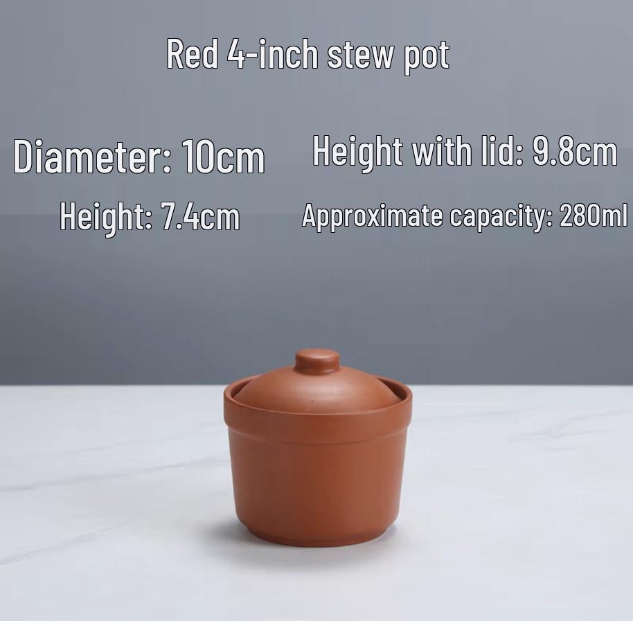 Ceramic Double Boiler Stew Pot with Lid for Soup, Bird's Nest, and Steamed Eggs