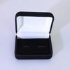 Fashion Portable Velvet Jewelry Box Plastic Blank Base Custom Logo Cufflink Tie Clip Ring Travel Mini Storage Container