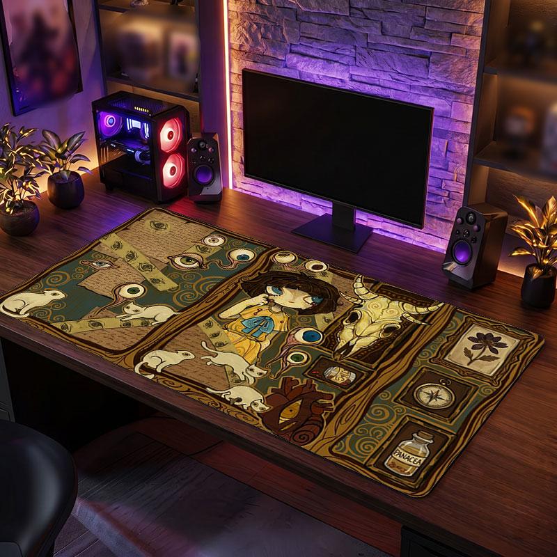 Big Mouse PadFran Bow Extended Soft Desk Mat Gaming Office Computer Table Decor Mat