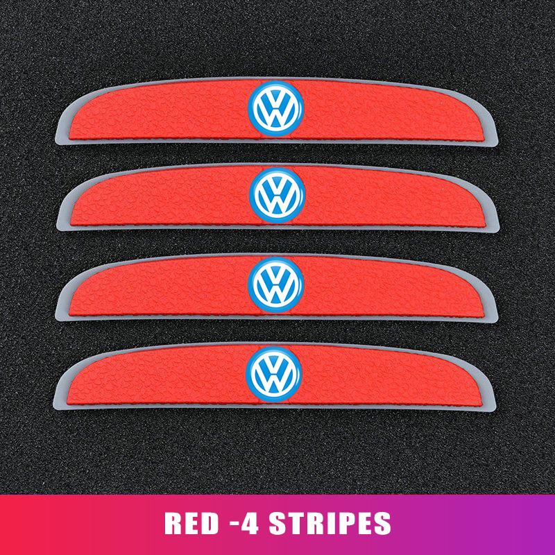OPQ1 4 шт. Наклейки на зеркала автомобиля, полоски против столкновений на боковые двери для Volkswagen VW Scirocco Jetta Beetle Golf 4 5 6 Passat Polo B5