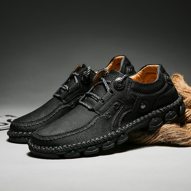 Повседневная кожаная обувь ручной работы, мужские лоферы, удобная мужская обувь из мягкой кожи, мокасины, мужская обувь на плоской подошве