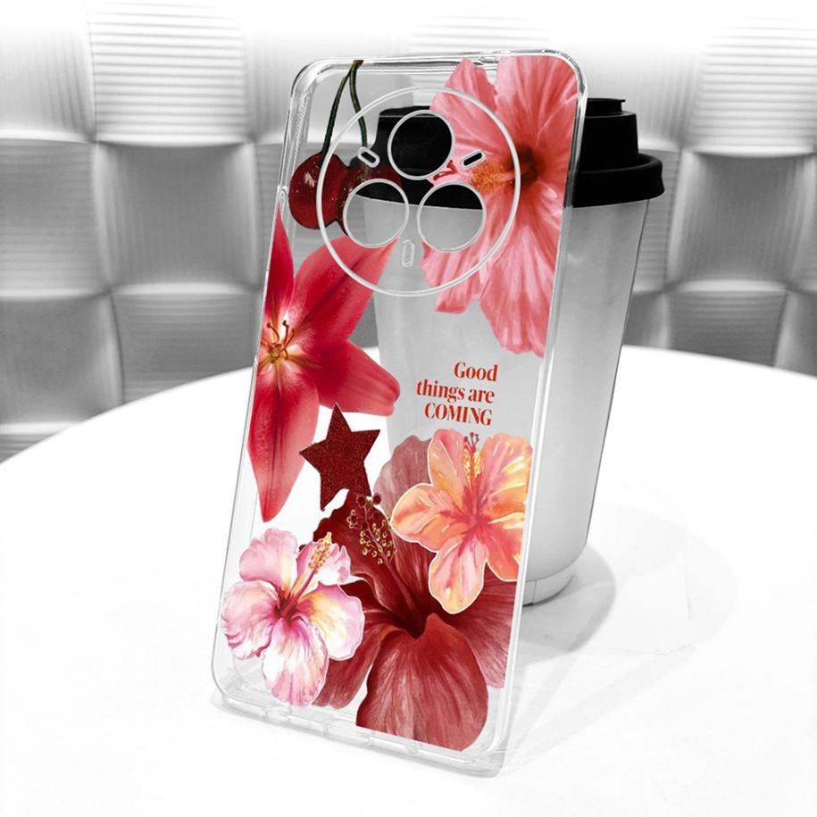 Чехол для Realme 14 Pro Plus RMX5051 Новый Стильный Цветочный Мягкий Силиконовый Защитный Чехол для Realme 14 Pro 5G RMX5056 14Pro+ Fundas