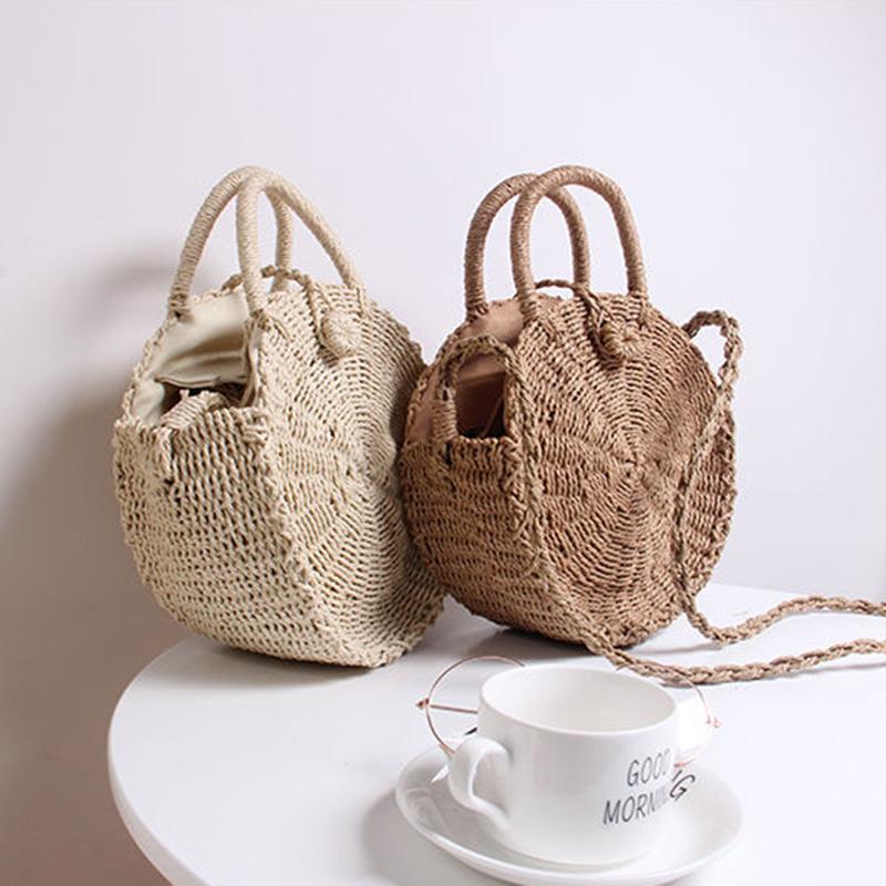 Summer Women's Straw Bag Bohemian Large Capacity Shoulder Bag Fashion Handbag Weave Knitted Totes Bag