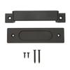 Barn Door Handle Black Barn Door Pull Aluminium Alloy Flat Plate Easy Installation Barn Door