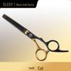 Black Gold Hairdressing Scissors & Thinning Shears for Women's At-Home Haircuts