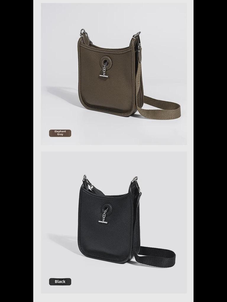 Весенняя сумка Vespa в корейском стиле в стиле ретро с первым слоем коровьей кожи и тесьмой через плечо 2024 года