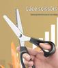 Кружевной оверлок без шитья, фигурные ножницы: Большие волнистые портновские ножницы из нержавеющей стали для краев