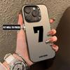 7 Баскетбольный номер на футболке Чехол для телефона Для iPhone 15 14 13 12 11 Pro Max XS X XR 7 8 Plus Цветной Посеребренный Чехол