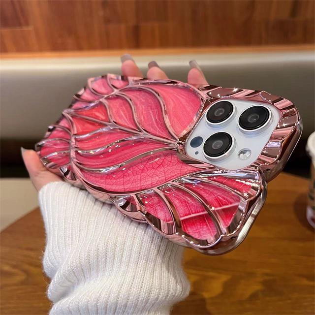 Для iPhone 15 Pro Max Роскошный чехол для телефона с гальваническим покрытием в виде дерева и листьев Для iPhone 11 12 13 14 15 16 Plus Мягкая защитная накладка