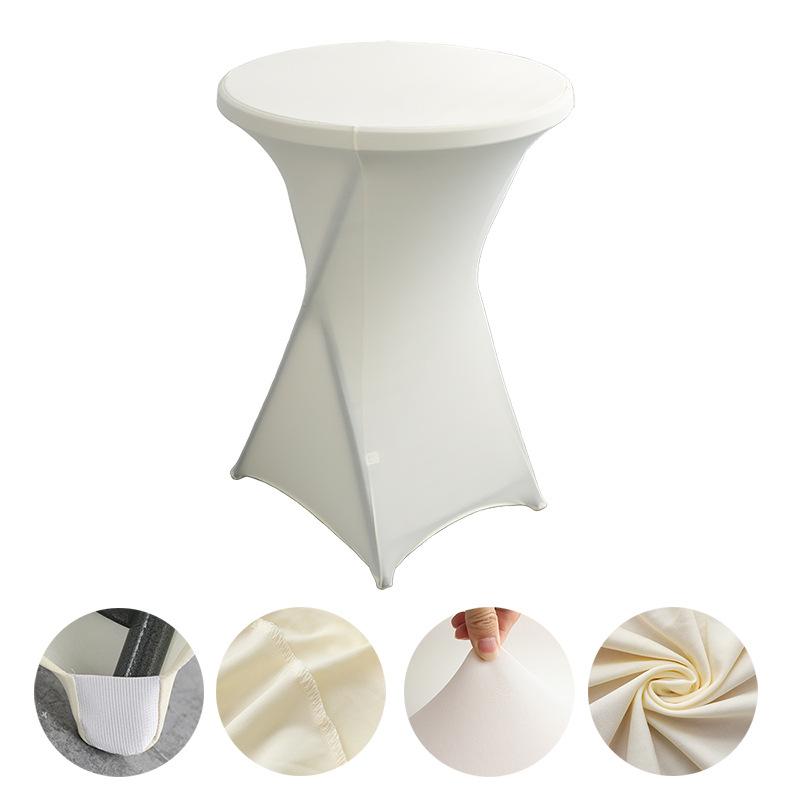 Height Stretch Round Tablecloth Cocktail Table Cover Spandex Table Cloth Bar Hotel Party Wedding Elastic TableCloth Decor