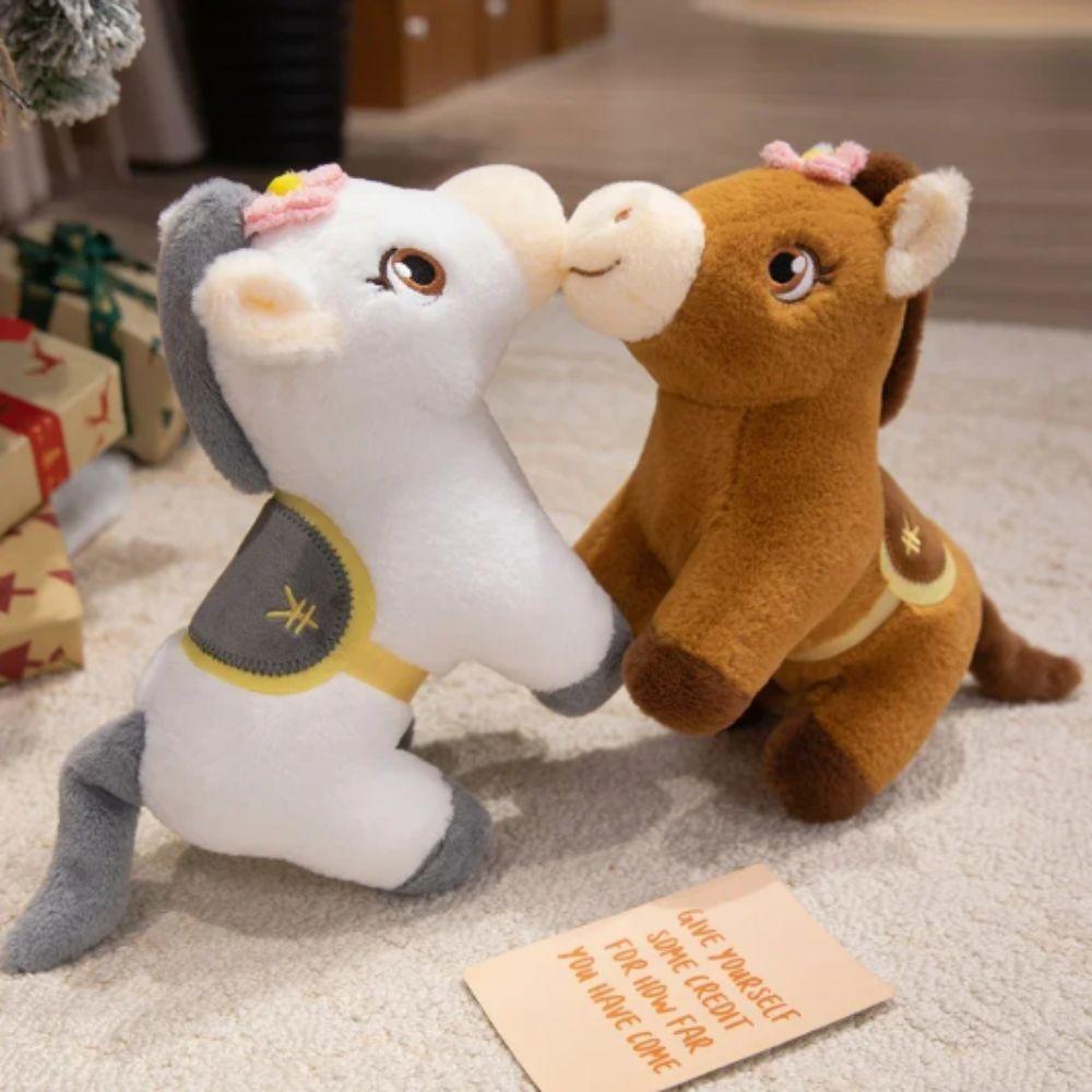Cute Little Horse Pony Plush Toys Cozy Stuffed Cartoon Dollar Pony Blessing Occasion