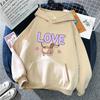 Cartoon Dog Love Printed Hoodie Women's Harajuku Autumn/Winter Home Fashion Neutral Super Large Hoodie Top