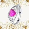2018 Cross-border Explosion Source Fantasy Australian Peach Heart Ring Mother's Day Gift Mom Inlaid Diamond Ring