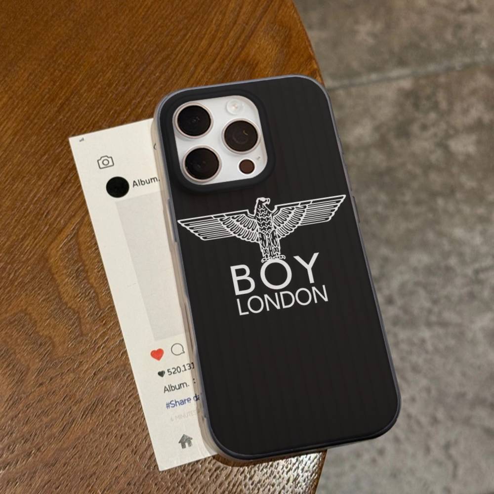 Классический Панк Логотип B-Boy L-London Для IPhone 17 16 15 14 13 12 11 Pro Max Plus Pro Гофрированный Ударопрочный Матовый Чехол для Телефона