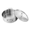 11qt Stock Pot Stainless Steel Large Kitchen Soup Cookware, with Glass Lid, for Gas/Electricity/Glass/Ceramic Furnaces, Etc
