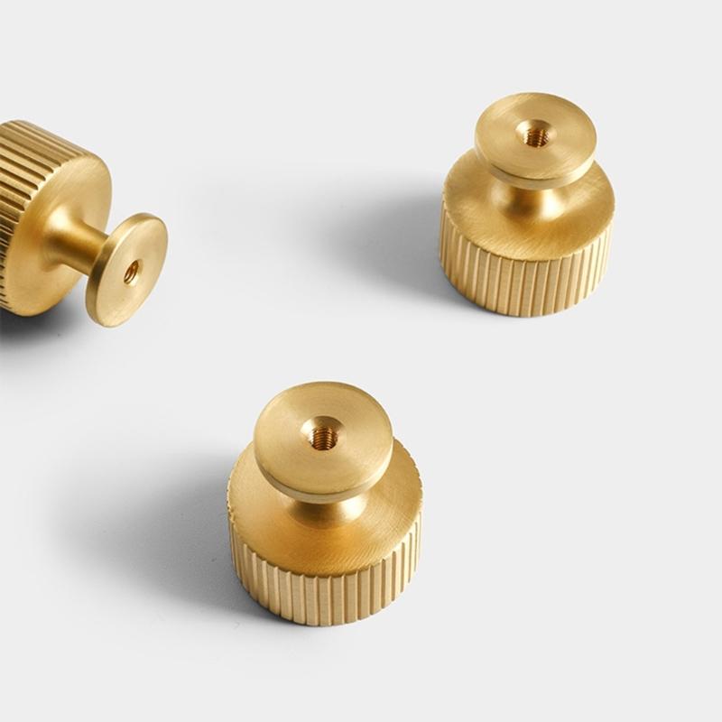 Brushed Gold Brass Pulls Wardrobes Door Handles Heavy Duty Handles Simple Installation for Kitchen Cabinets & Dressers