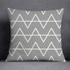 Gray Low White Flower Pattern Home Decoration Pillowcase Square Pillowcase Home Office Decoration Cushion Cover