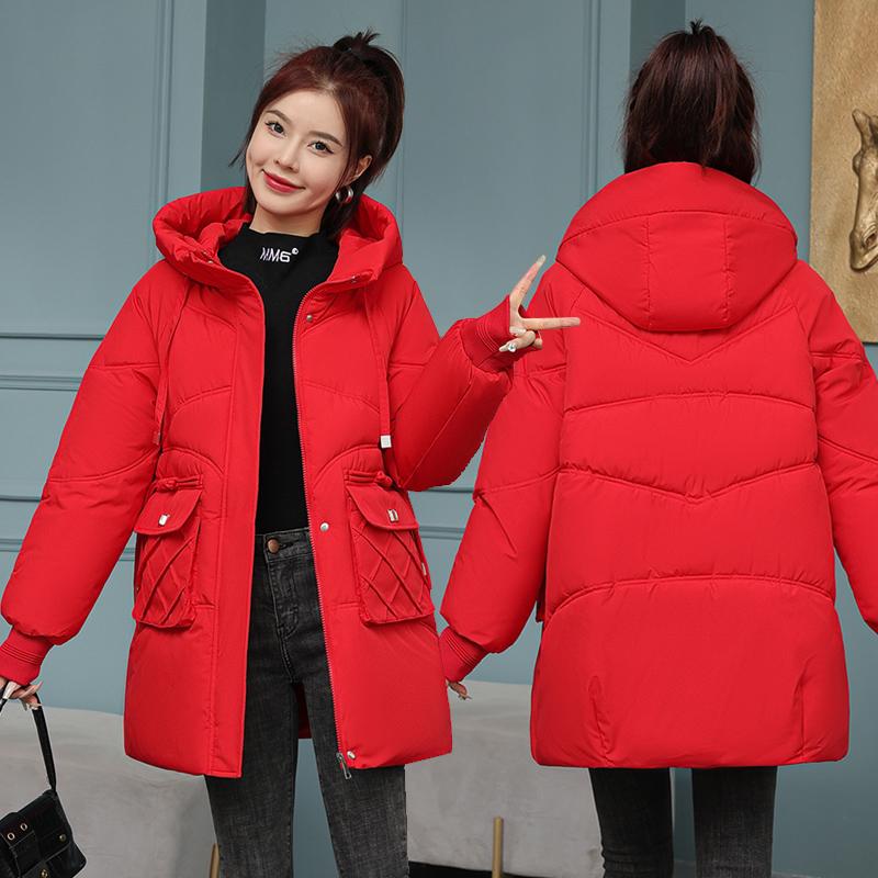 Thick and Warm Women's Hooded Down Cotton Coat - Long Length and Fashionable Winter Jacket