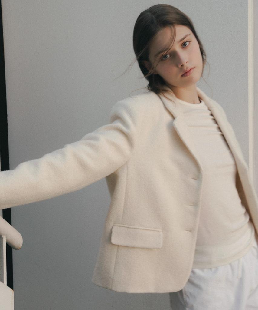 Lettera Wool Alpaca Crop Jacket