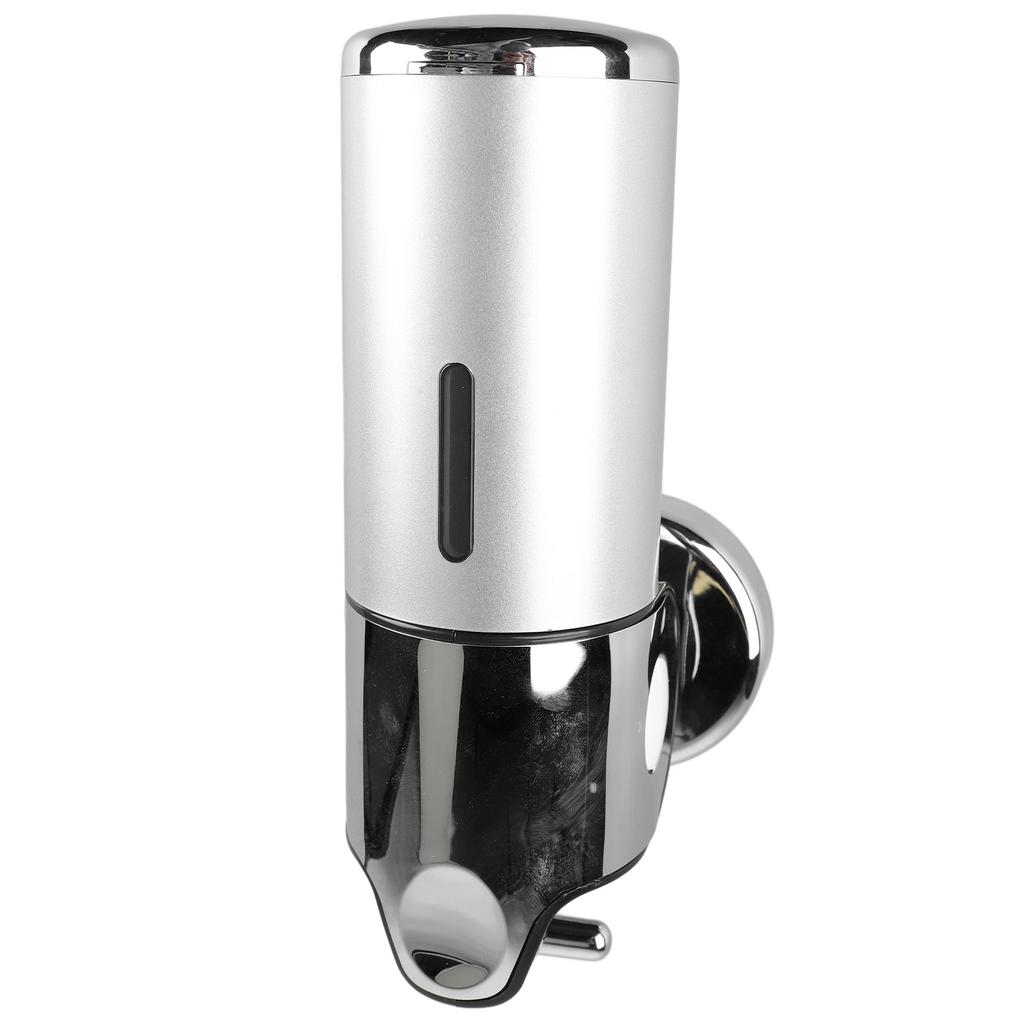 Wall Mounted Soap Dispenser Silver ABS Conditioner Body Wash Dispenser 500ml Soap Liquid Holder for