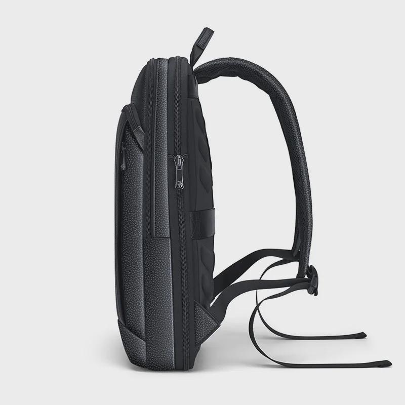 King Paul Men's Genuine Leather Large Capacity Business Travel Backpack