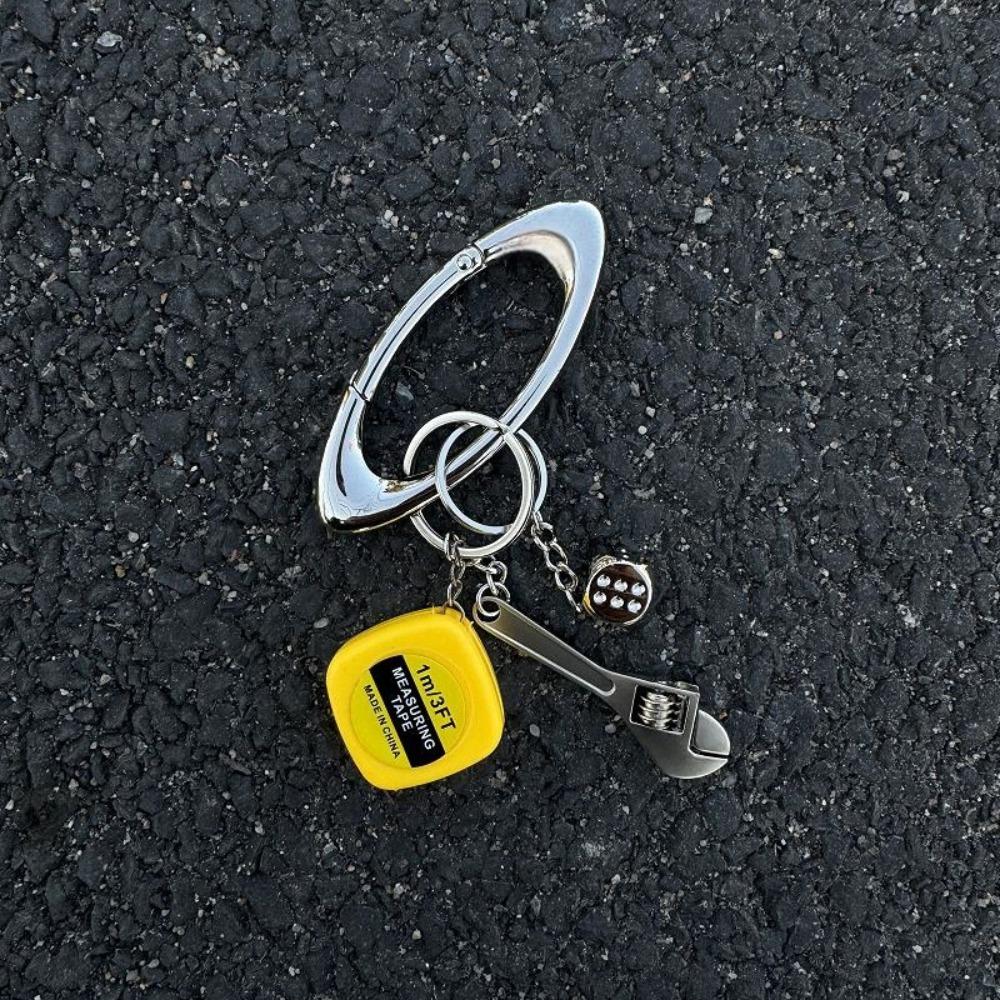 Unique Tape Measure Keychain Versatile Waist Bag Hanging Accessories Retro Wrench Keychain Gift