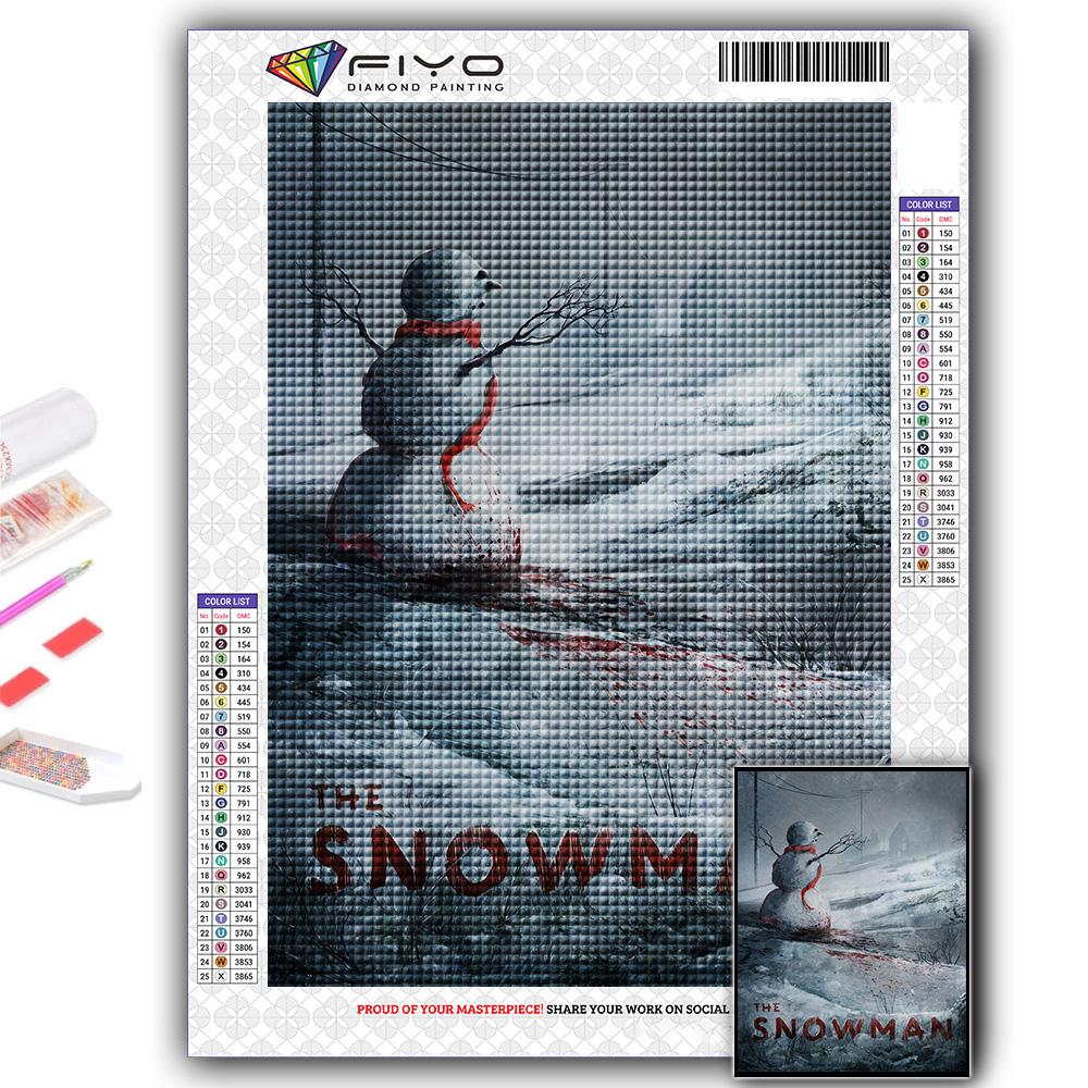 Алмазная картина Рождественская елка Санта-Снеговик Вышивка крестом Стразы Домашний декор