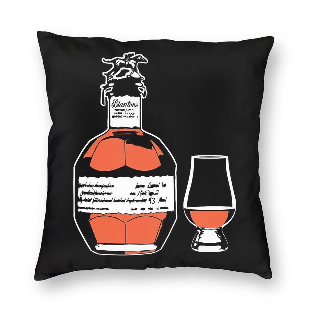 Наволочка для подушки с принтом Single Barrel Bourbon Whiskey, полиэстер, лен, бархат, на молнии, чехол для домашней подушки