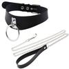 DOKiDOKi Collar and Leash with Ring for Human Cosplay SM Cosplay SM Cute Choker (Black) - Master/Slave/Cat Costume, Restraints, Handcuffs, Collar,
