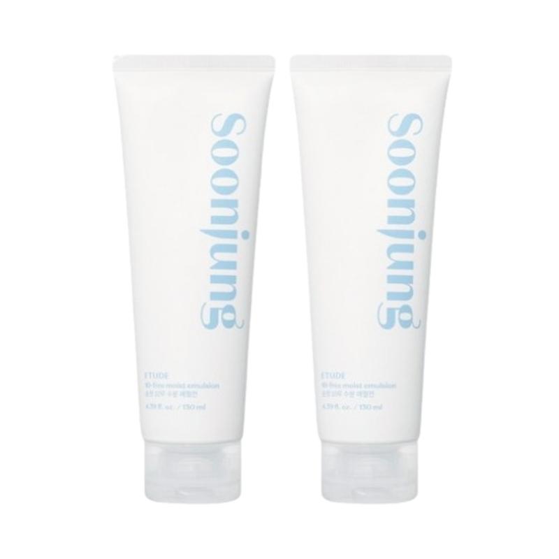 ETUDE SoonJung 10-Free Увлажняющая эмульсия 130 мл × 2 – Увлажняющая эмульсия с низким pH, пантенол и мадекассосид для чувствительной кожи