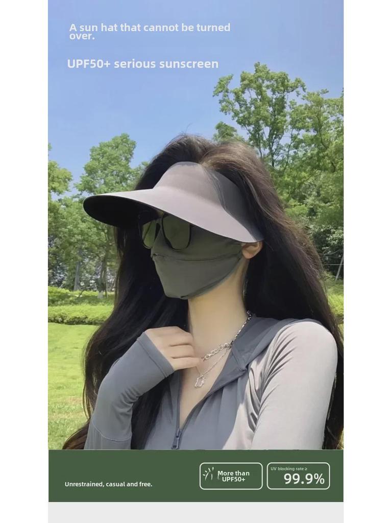 Женская бесшовная солнцезащитная шляпа: Большие поля, ажурный верх для езды на велосипеде весной и летом