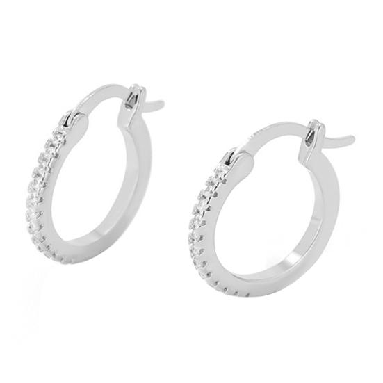 1 пара женских сережек-обнимашек с кубическим цирконием, круглая форма, подарок на день рождения, свадьбу, поездки на работу, выпускной, ювелирные изделия, серьги-кольца