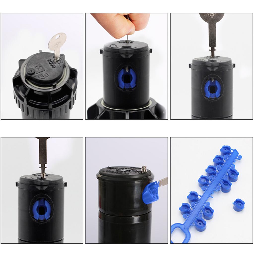 3/4" Inground Sprinkler Female Threaded Rotor Pop Up Sprinkler 5004 Model 40°~360° Adjustable Gear Driven Garden Lawn Sprinkler