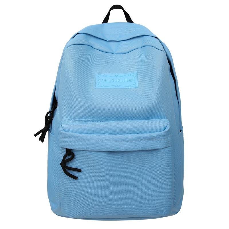 Однотонный школьный рюкзак для студентов, мужской, большой емкости, кампусный рюкзак, Оксфорд, женский дорожный рюкзак