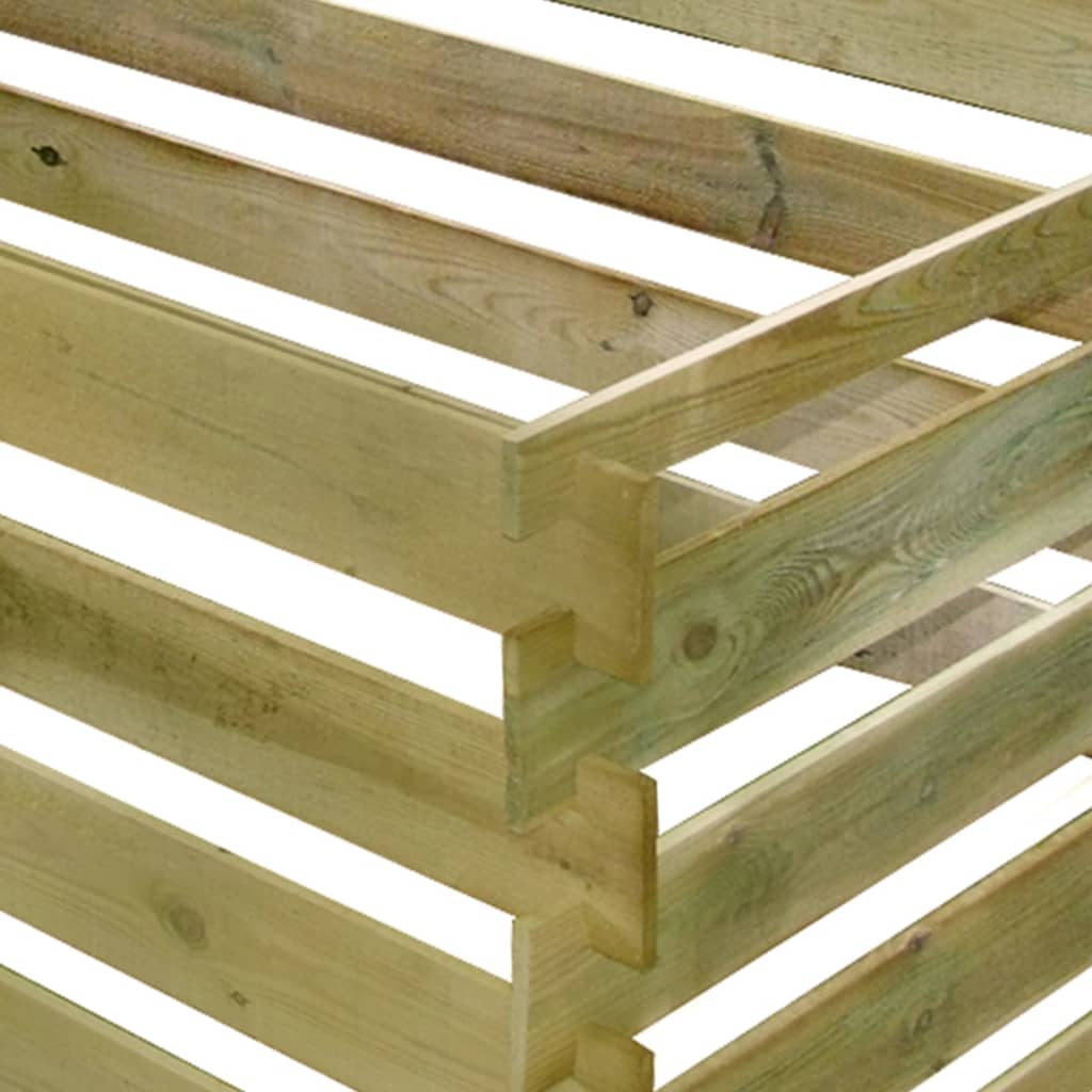 Composter Pine Wood Slats Impregnated 180 x 90 x 90 cm