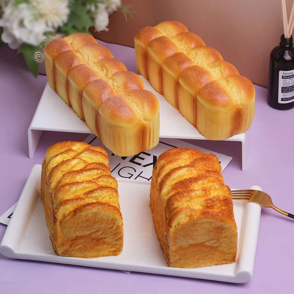 Prank Decoration Sensory Fidget Big Toast Simulated Simulated Bread Squishy Funny
