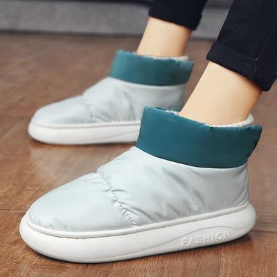 YRZL хлопковые тапочки мужские зимние пары для дома и улицы теплые плюшевые домашние туфли с каблуком мужские пушистые женские ботильоны на платформе