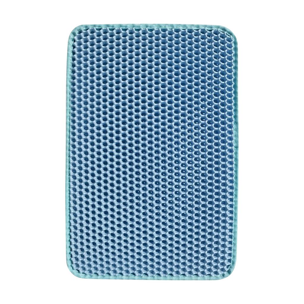 Коврик для кошачьего туалета, большой 11,81 x 11,81 дюйма, коврик для кошачьего туалета из ЭВА, двухслойный, с ячеистыми отверстиями, контроль разброса