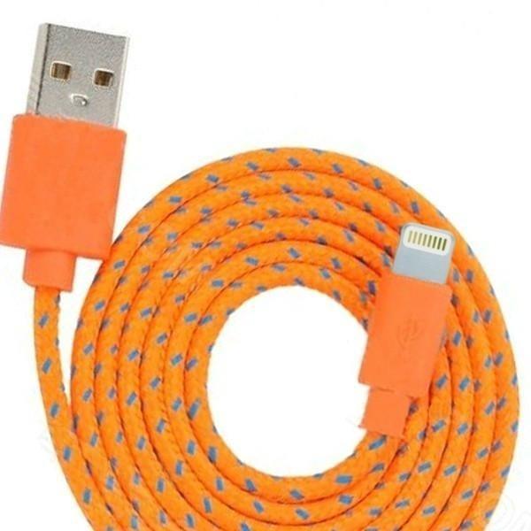 USB-кабель для передачи данных и зарядки, синхронизации данных, для iPhone SE 5 6 7 8 X Plus, разноцветный плетеный кабель для передачи данных