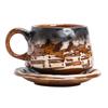 Винтажный кофейный набор: керамическая чашка и блюдце, чашка для послеобеденного чая, для капучино, латте
