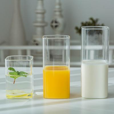 Стеклянный стакан для воды, бытовой, термостойкий, большой емкости, прозрачный стеклянный стакан, утолщенный стакан для молока и сока