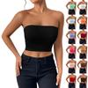Women's Fashion Sexy Neckless Slimming Tank Top Outer Wear Solid Color Tank Top