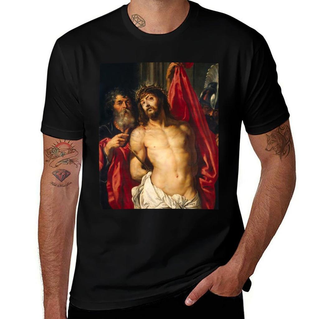 Rubens 1612 Jesus Christ Ecce Homo TShirt Quick Dry Training Short Sleeve Tee