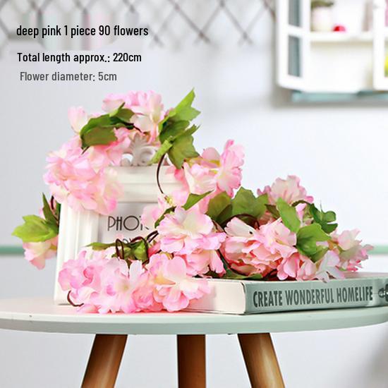 Ротанг Пластиковая Роза Лоза Искусственные Цветы для Свадебного Декора, Подвешивания к Потолку или Стене и Маскировки Труб Кондиционирования