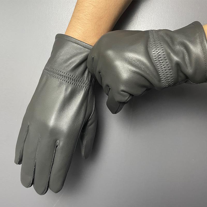 Мужские зимние перчатки для вождения из овчины: Теплый, мягкий и прочный для езды на мотоцикле.