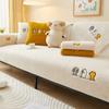 Lambswool Cartoon Sofa Cover Cloth Winter Thickened Non-Slip Cushion Anti-Cat Scratch Plush Sofa Cushion