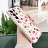 Фиолетовый чехол для телефона с вишней для Samsung Galaxy S25 S24 S23 S22 S21 S20 S10 S10E Ultra Plus FE Note 20 Ultra Plus