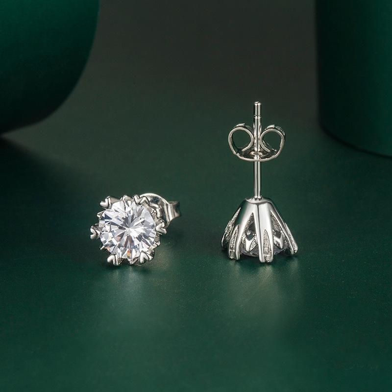 BELLA BOX Роскошные женские серьги-гвоздики со снежинкой и цирконием, подарок для свадьбы и помолвки