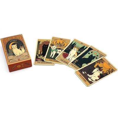 Карты Таро «Кошки правят землей» A 78 Oracle English Visions Divination Edition Deck Borad Playing Games