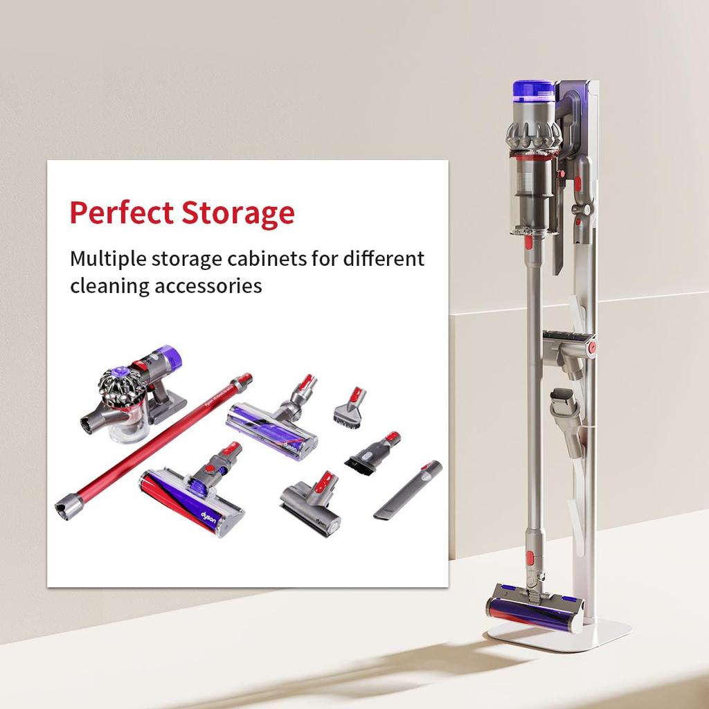Satuo S3 Aluminum Vacuum Cleaner Bracket for Dyson V7 V8 V10 V11 V15 V12 Slim, Vacuum Stand Support Storage Part docking station